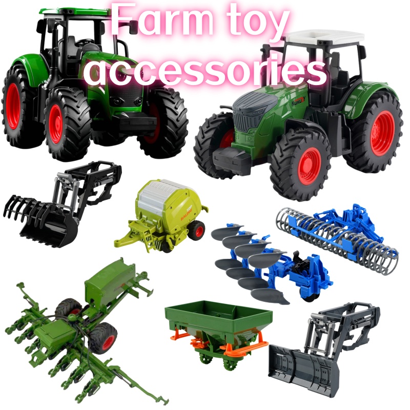 Kids Outdoor Activity Set - Инерционный фермерский трактор 1:24 со съемными