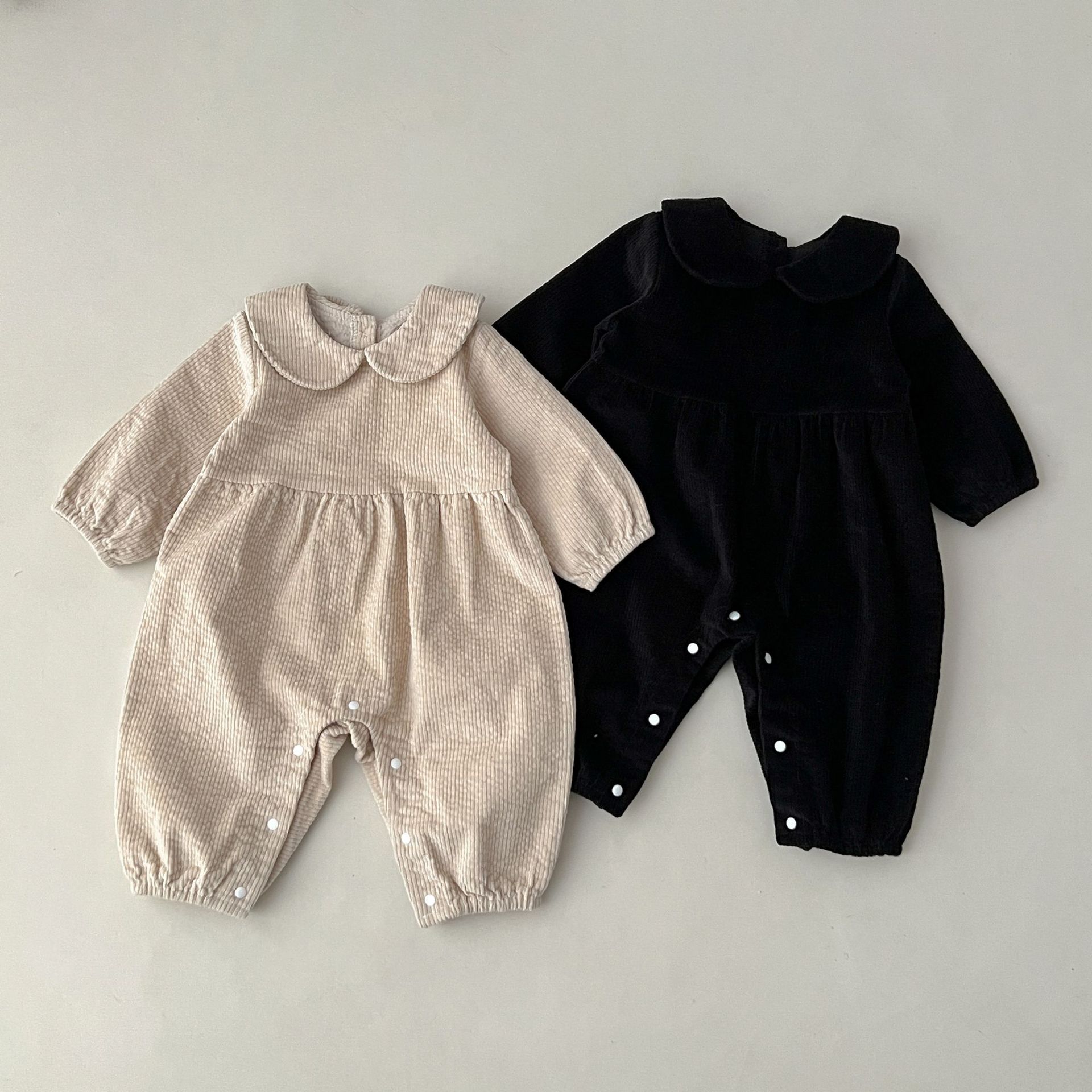 Kids Outdoor Jumpsuit - Детский осенний вельветовый однотонный комбинезон с