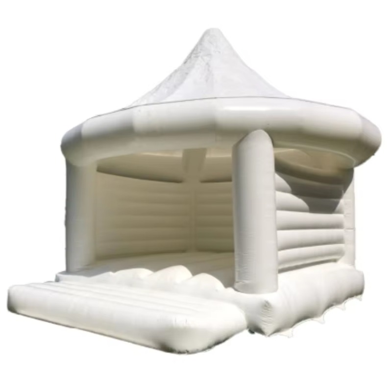 Kids Outdoor House - Надувной белый свадебный батут-замок для детей,