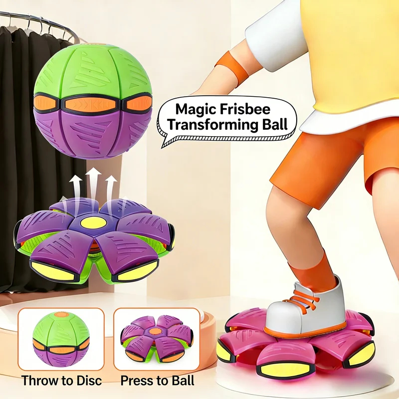 Kids Outdoor Jumping Toys - Волшебный деформируемый летающий диск-мяч для детей: