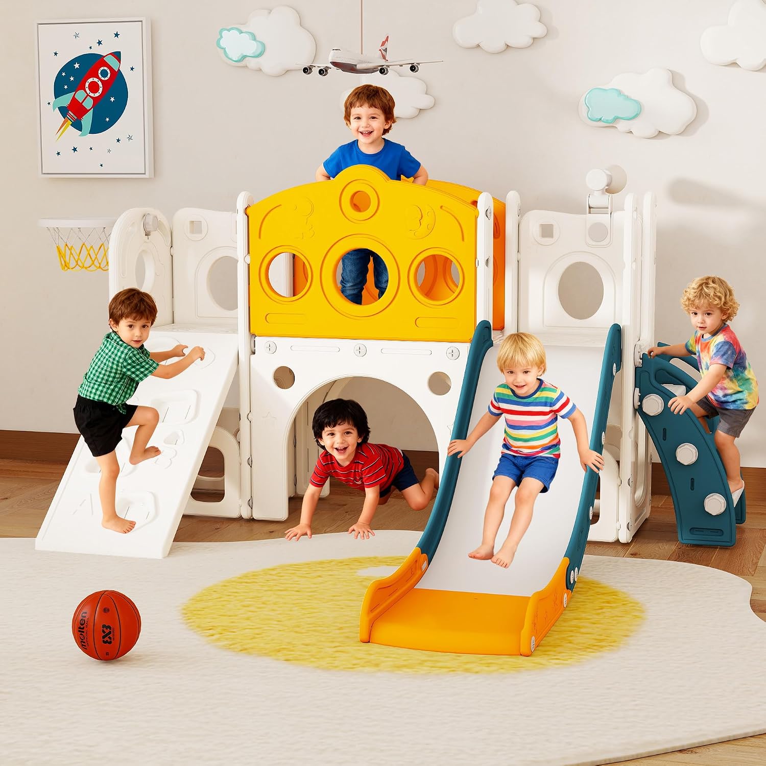 Kids Outdoor Slide Set - Игровой комплекс 9 в 1 для