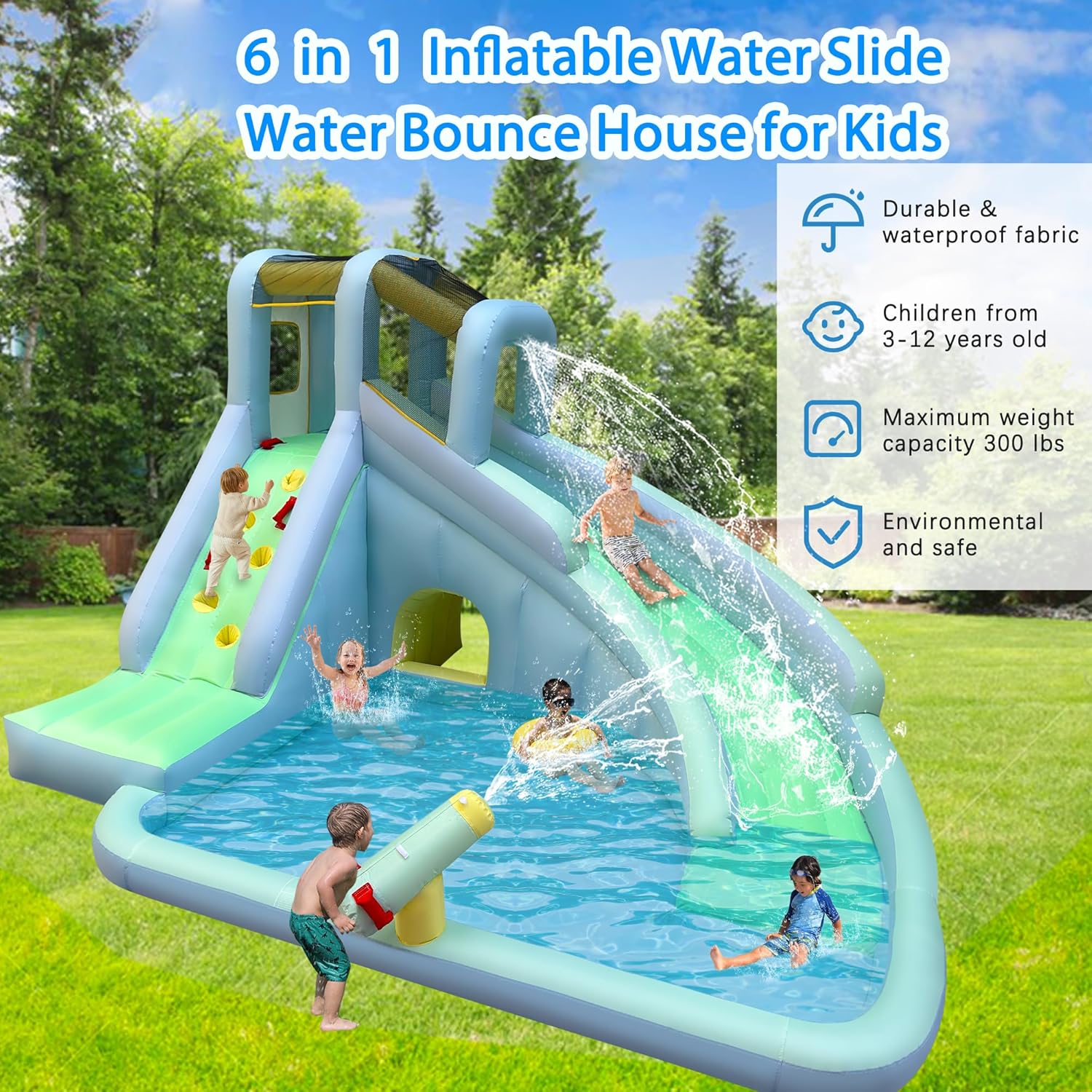Надувной детский батут-аквапар – обзор и цена Kids Outdoor House