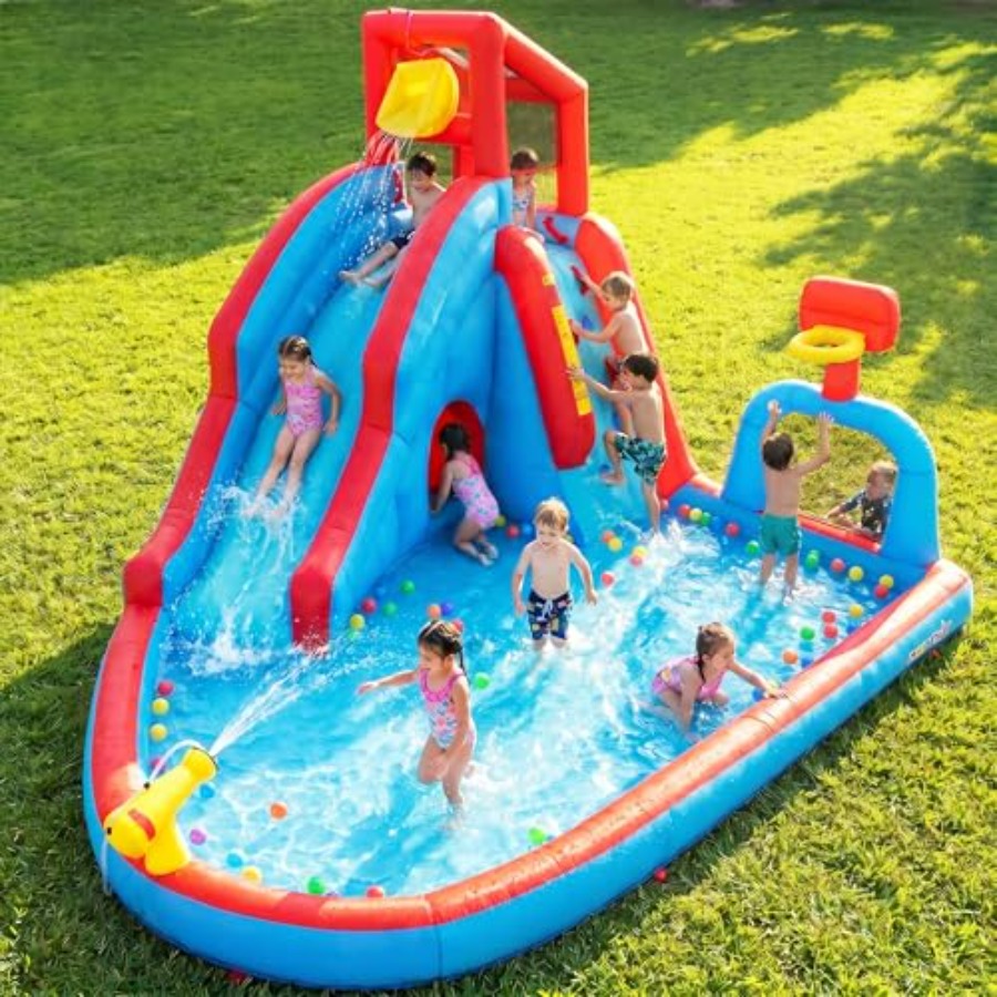 Надувной батут-аквапарк для де – обзор и цена Kids Outdoor House