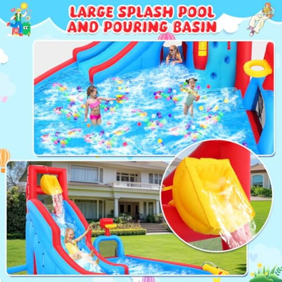 Надувной батут-аквапарк для де – обзор и цена Kids Outdoor House