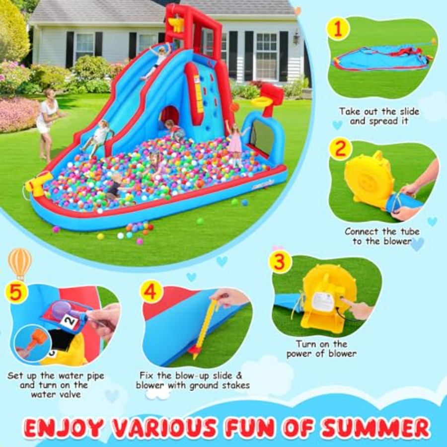 Надувной батут-аквапарк для де – обзор и цена Kids Outdoor House