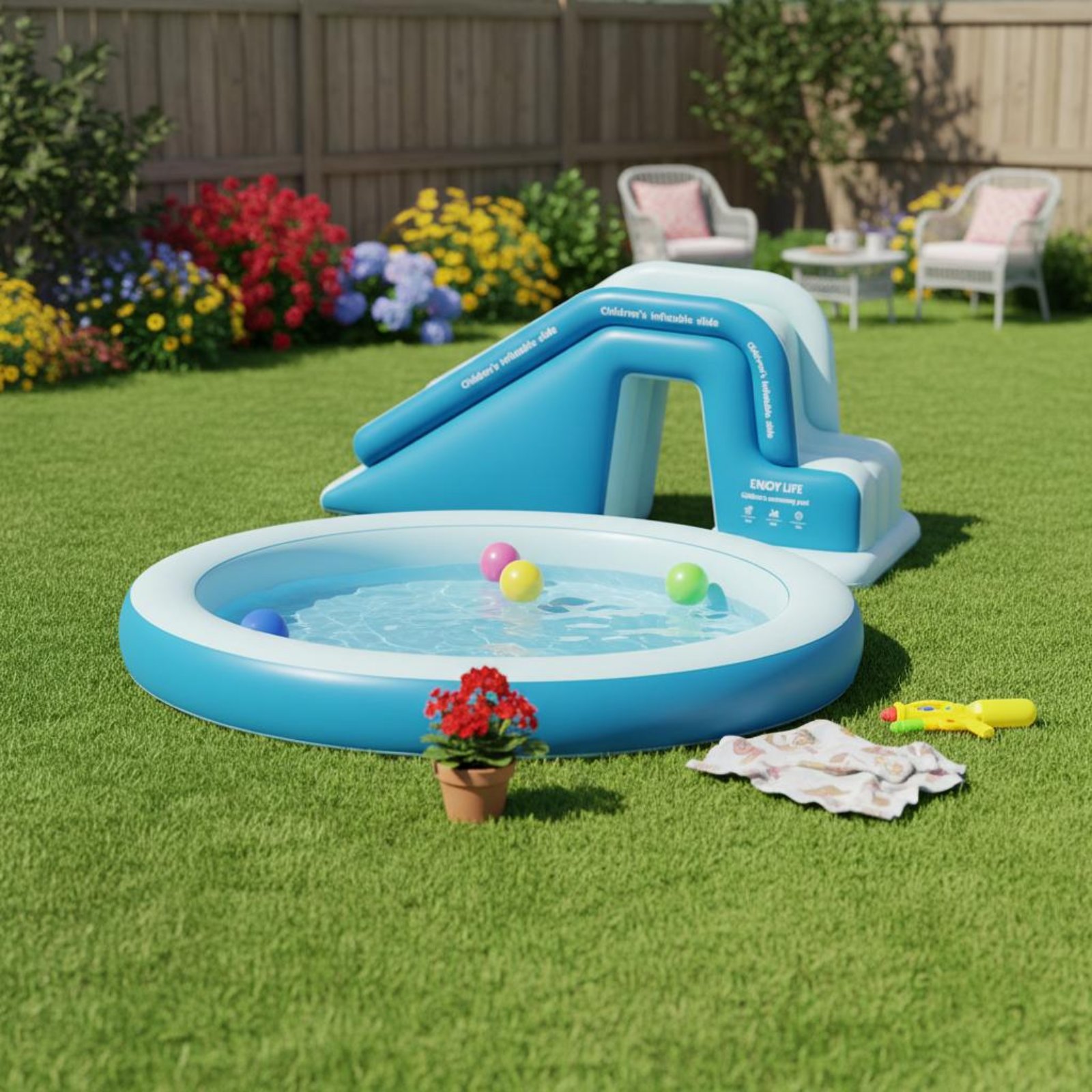 Надувная горка для бассейна, с – обзор и цена Kids Outdoor Nature Toys