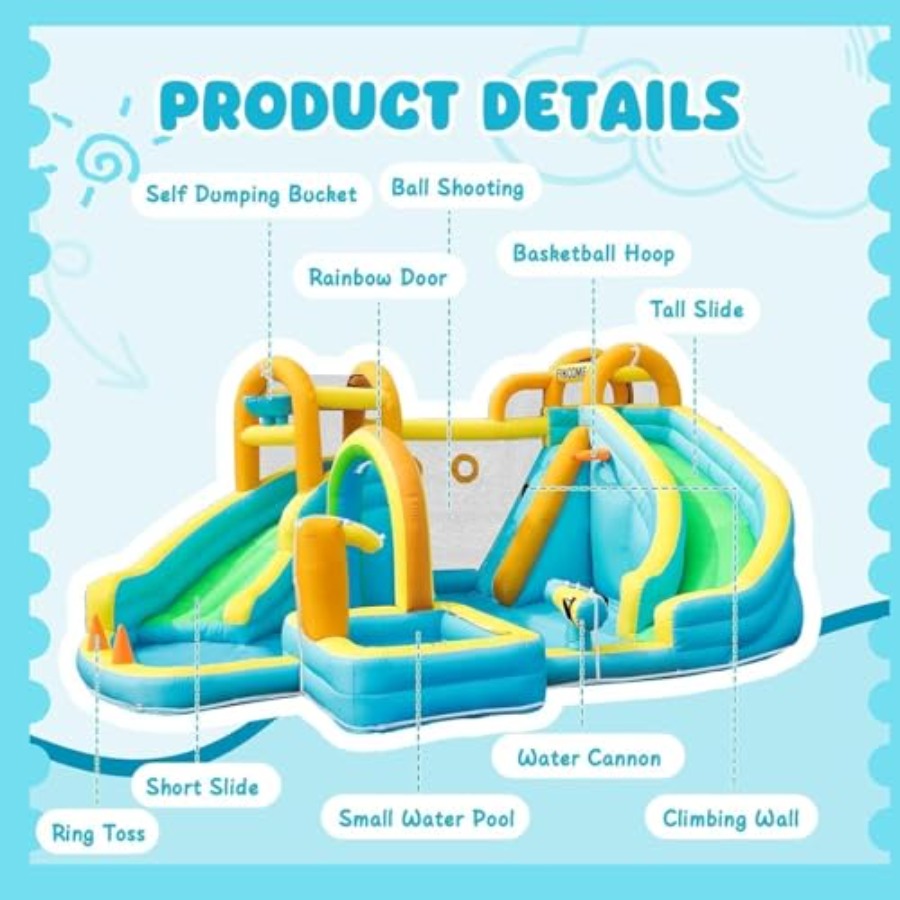 Надувной аквапарк для детей на – обзор и цена Kids Outdoor Water Slide
