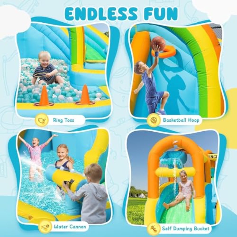 Надувной аквапарк для детей на – обзор и цена Kids Outdoor Water Slide