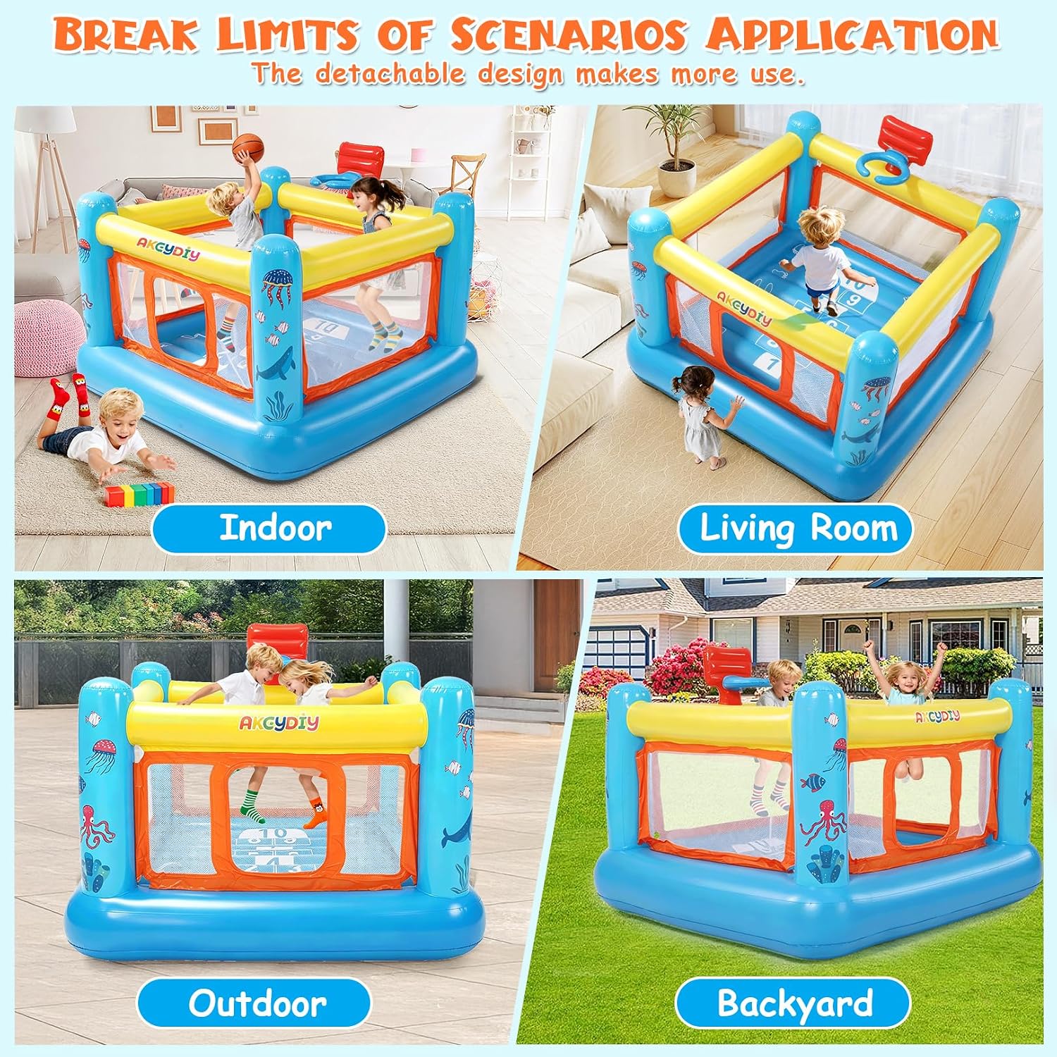 Надувной батут из ПВХ для дете – обзор и цена Kids Outdoor House