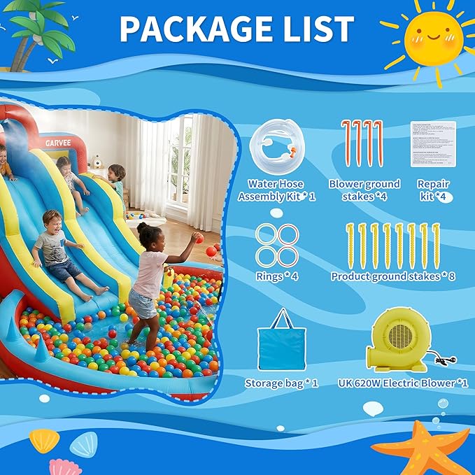 Всесезонный надувной аквапарк  – обзор и цена Kids Outdoor Water Slide