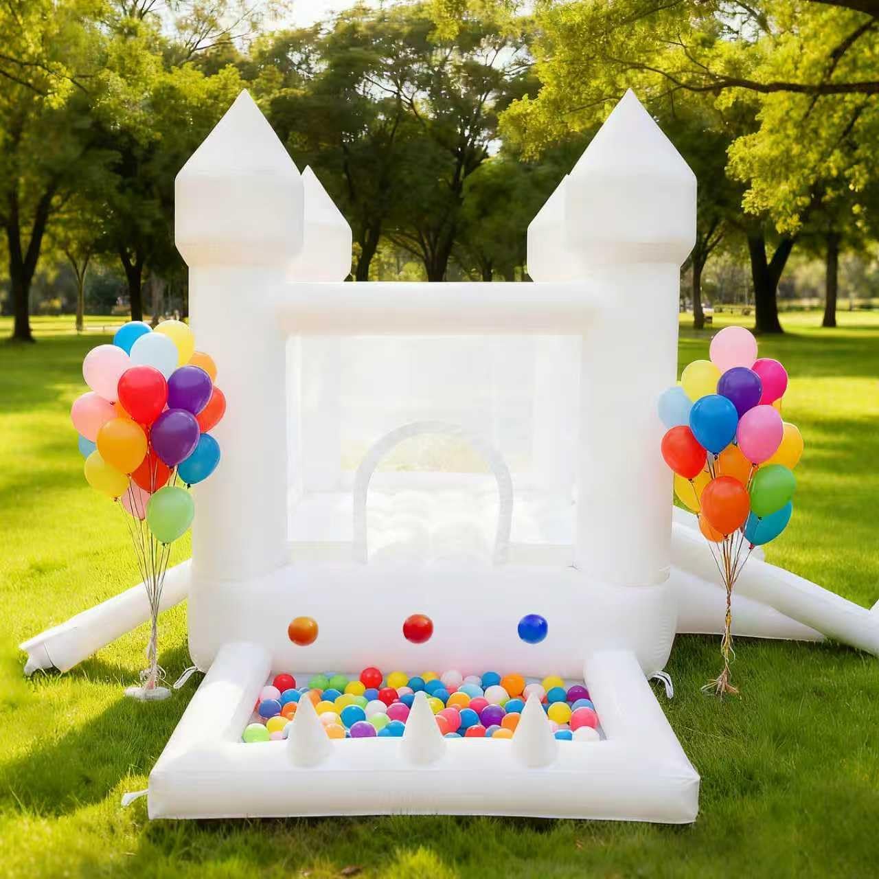 Белый надувной батут, надувной – обзор и цена Kids Outdoor House