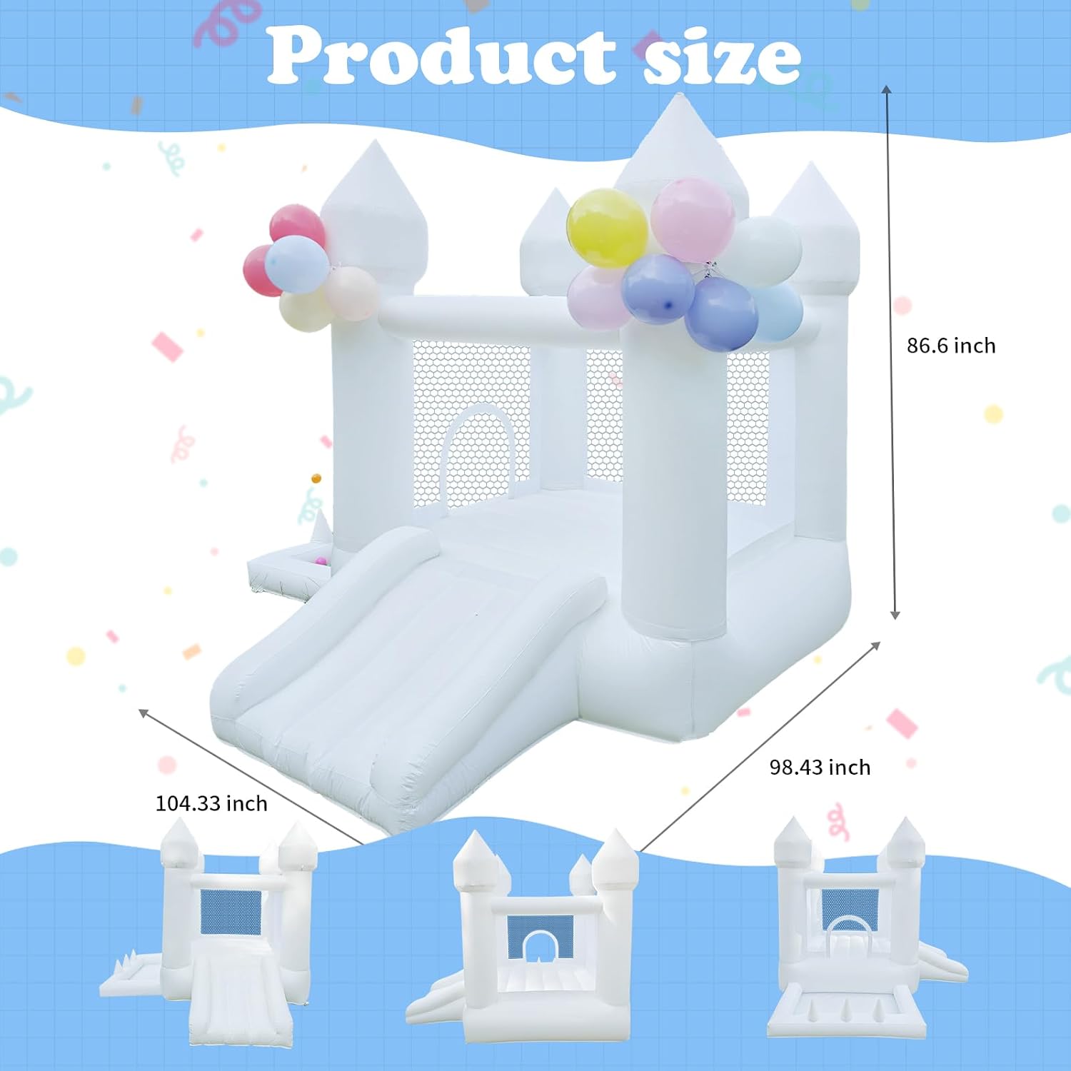 Белый надувной батут, надувной – обзор и цена Kids Outdoor House