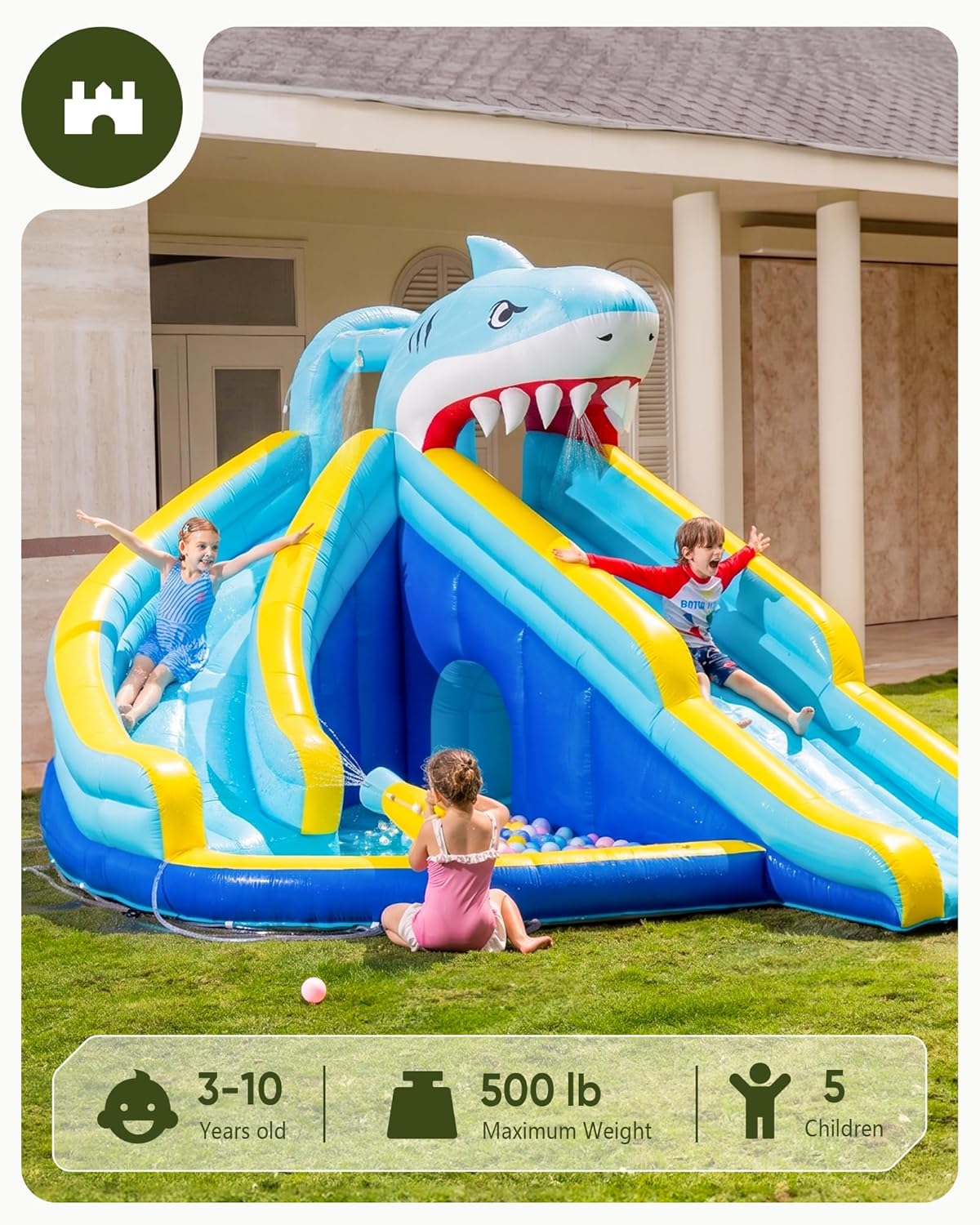 Надувная водная горка-батут дл – обзор и цена Kids Outdoor House