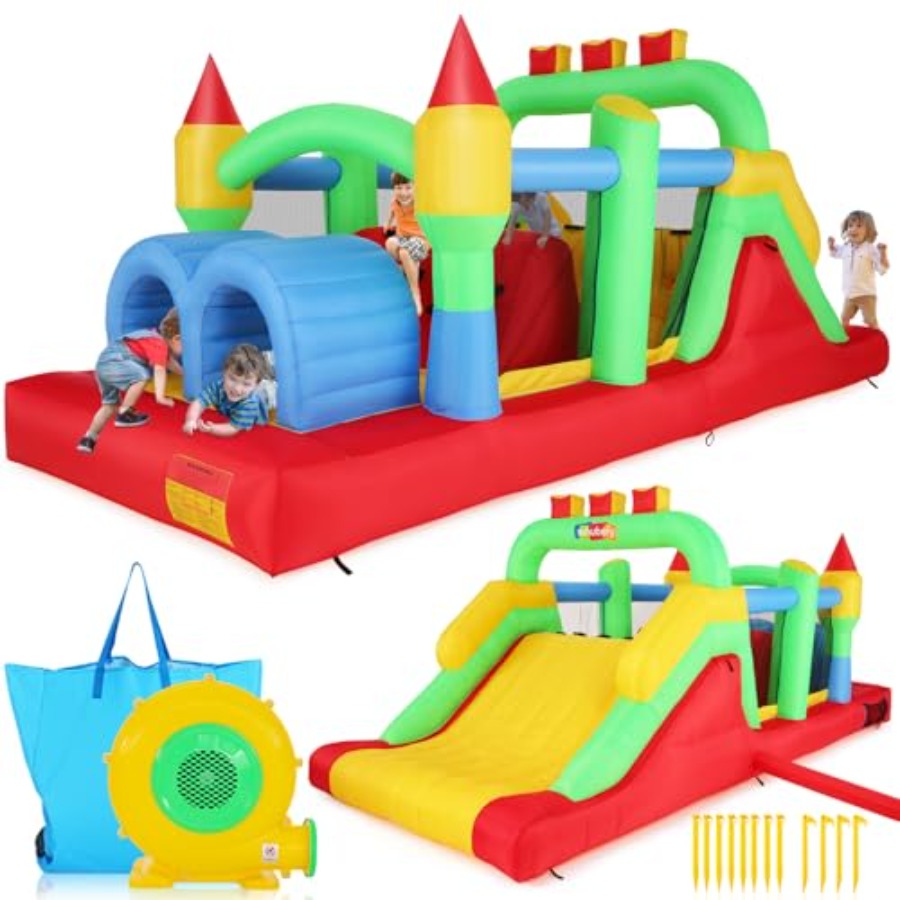 Надувной батут-полоса препятст – обзор и цена Kids Outdoor House