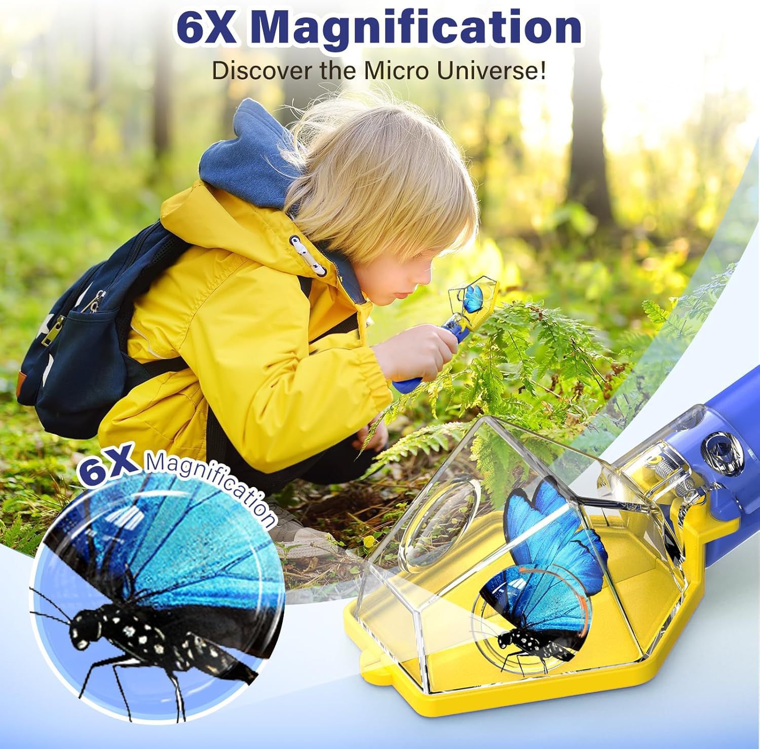 Лупа-увеличитель 6X для детей, – обзор и цена Kids Outdoor Nature Toys
